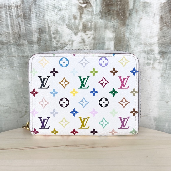 Louis Vuitton Handbags - LOUIS VUITTON MONOGRAM MULTICOLOR ZIPPY COIN PURSE WALLET WHITE